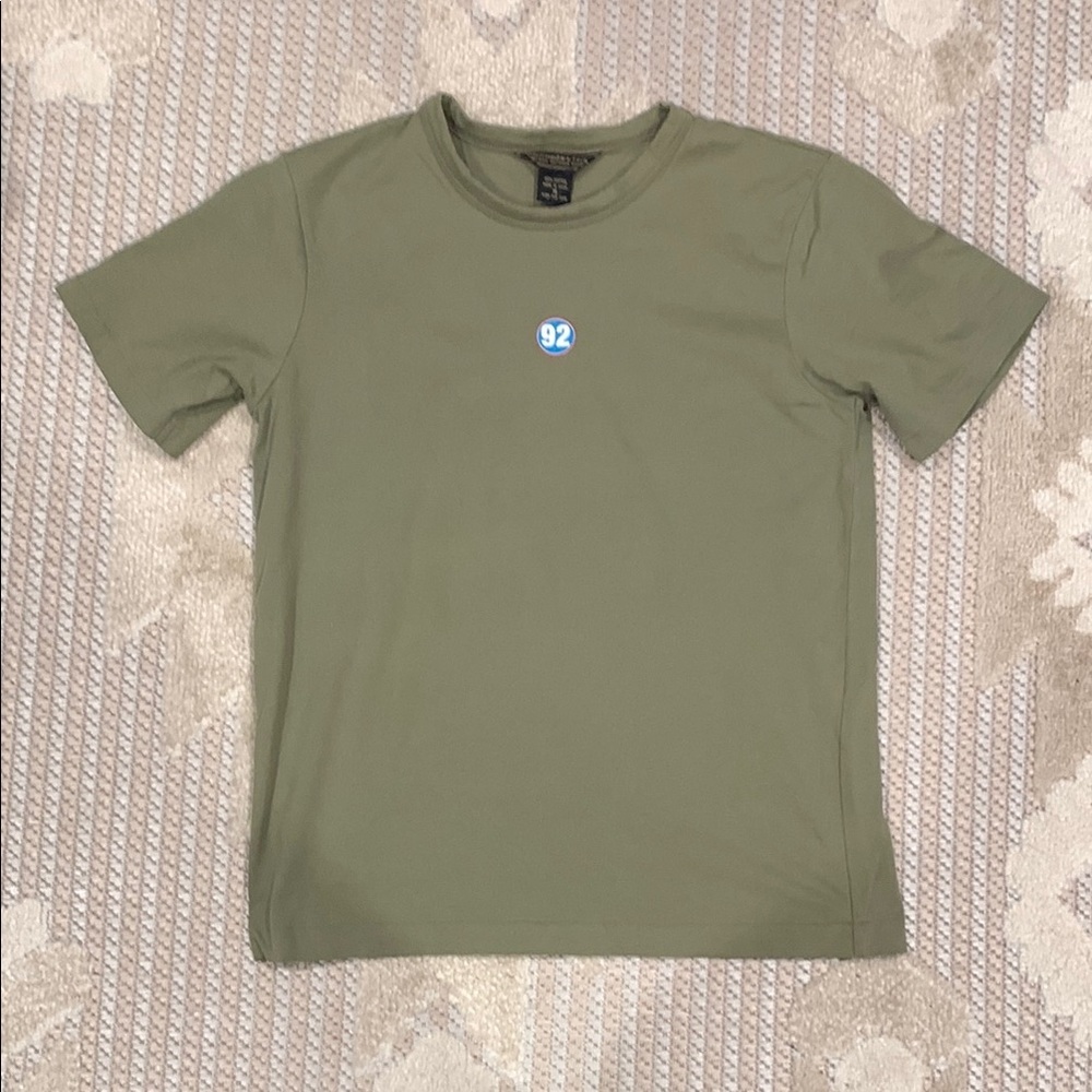 Women’s Abercrombie & Fitch Olive Green T-Shirt - Y2K - Size Medium